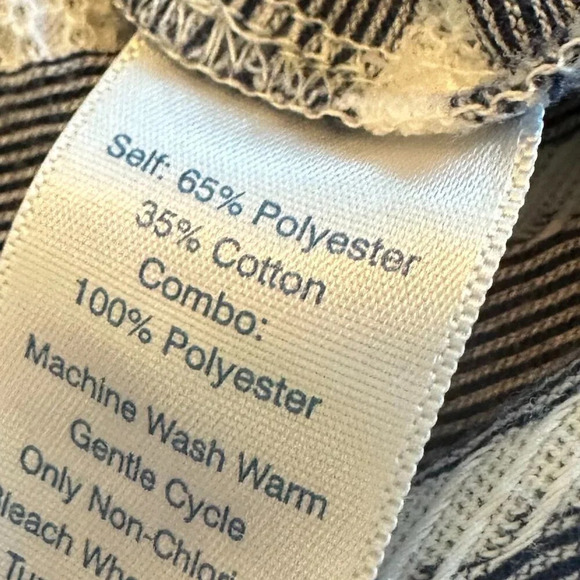 Sail to Sable STS Blue White Stripe Dress Crew Neck Stretch Size Medium Women's - Picture 5 of 6